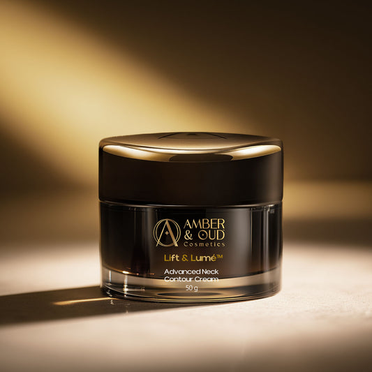 Lift & Lumé™ neck and décolleté cream with peptides, vitamin C, and seaweed extract to firm, smooth, and brighten delicate skin.